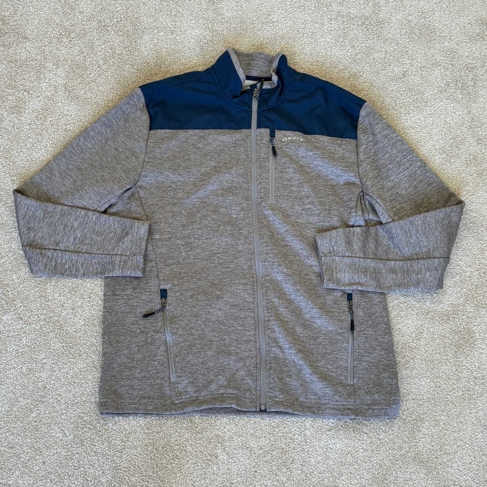 Heather Grey Orvis Zip Up Jacket -‎ Large